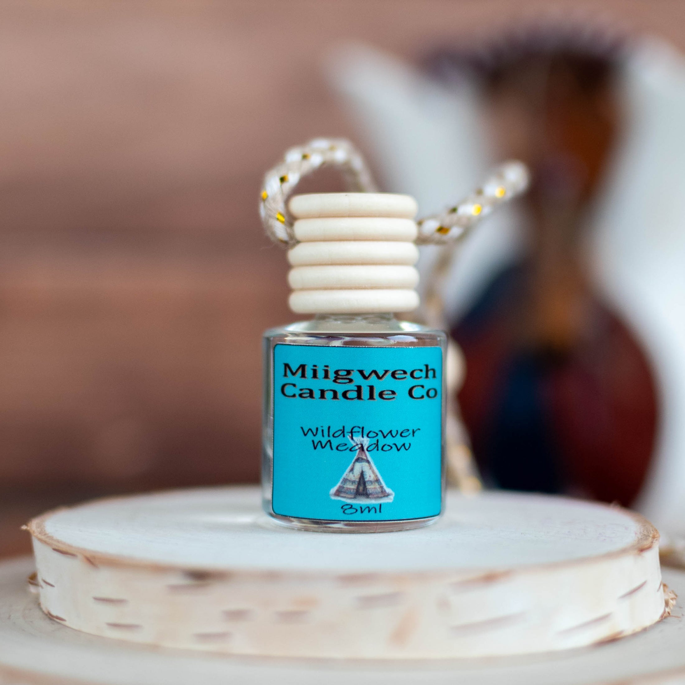 Mahogany Teakwood Car Freshener - Miigwech Candle Co