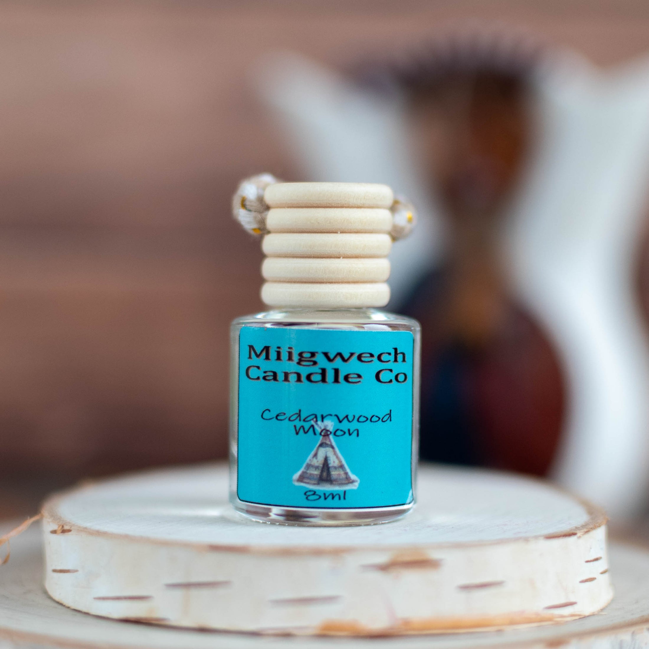 Cedarwood Moon Car Freshener - Miigwech Candle Co