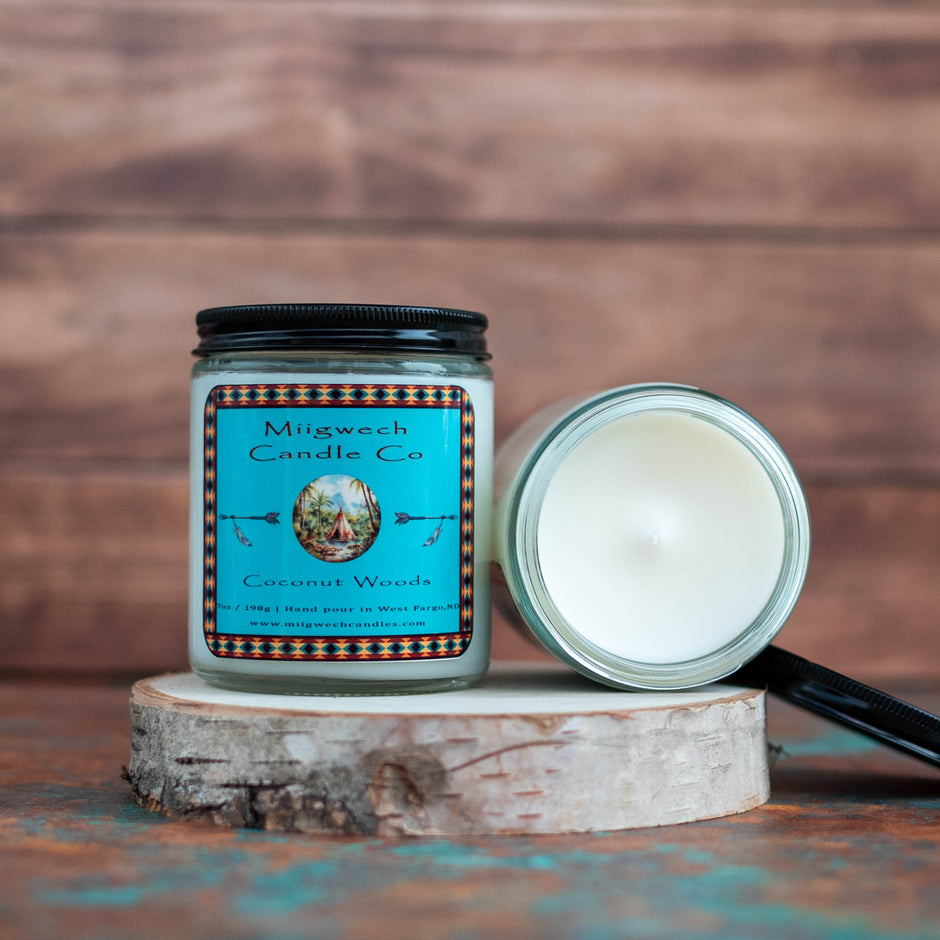 Coconut Woods 7oz Candle - Miigwech Candle Co