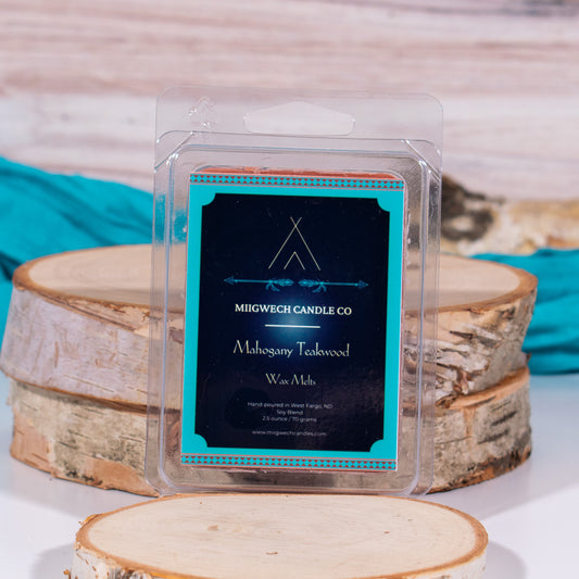 Mahogany Teakwood Wax Melt - Miigwech Candle Co